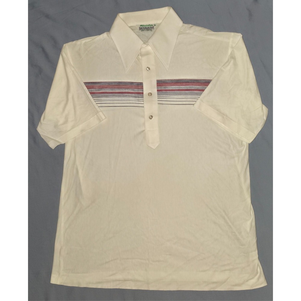 Vintage Manhattan Nature Knit Ban-Lon Polo Shirt Men's Large 60s 70s True‎ Thin